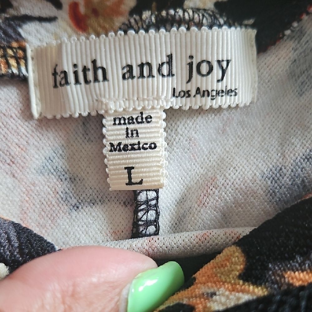 Faith and Joy Orange Black A-Line Skirt Casual Resort Wear - Picture 2 of 16